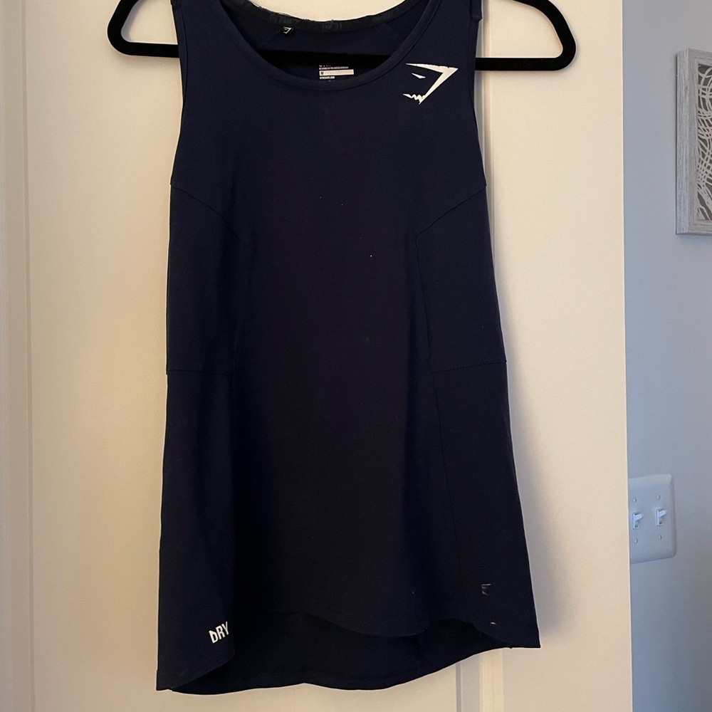 GYMSHARK SIZE M BLUE ACTIVE TANK TOP